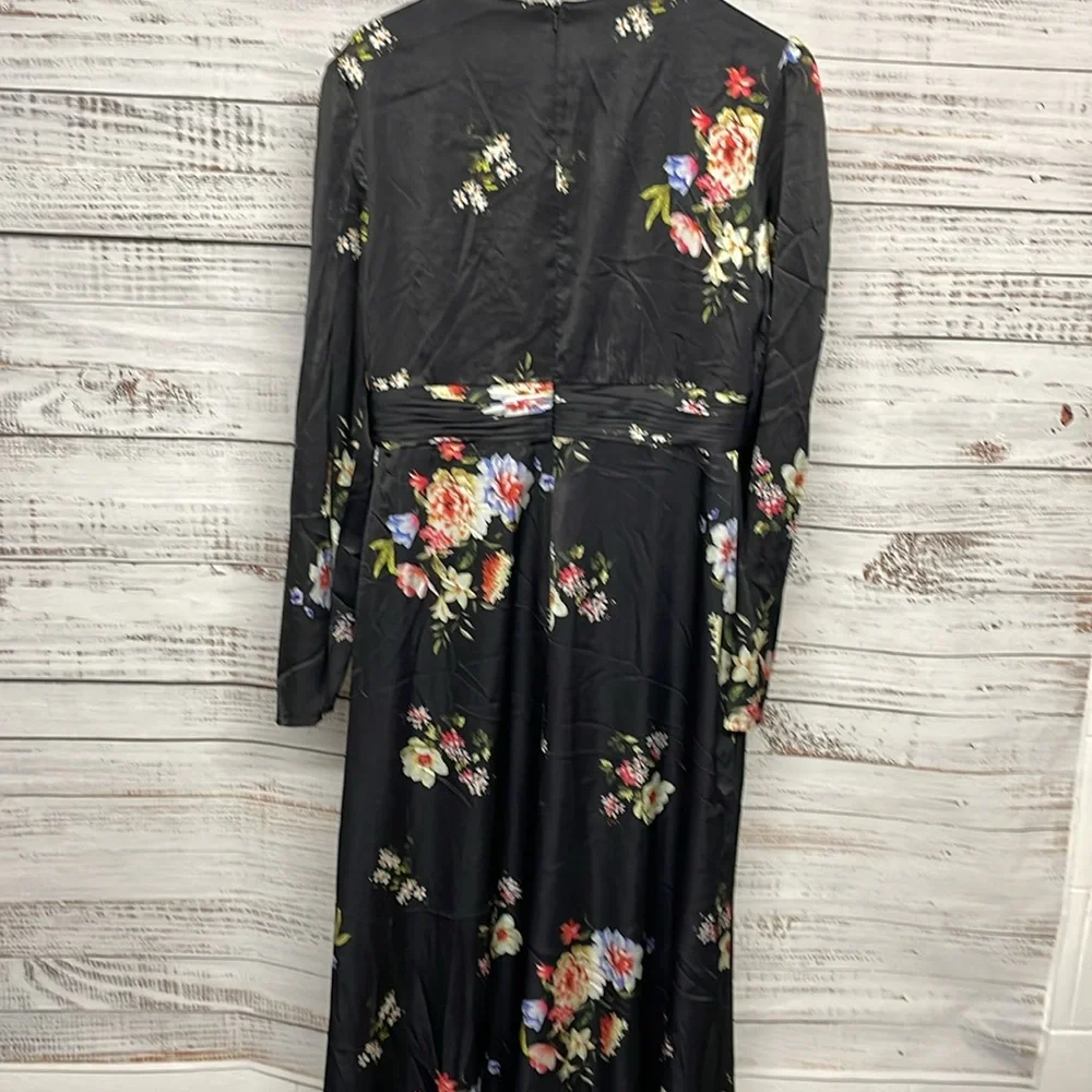 Ieena for Mac Duggal Floral Empire Waist Jewel Neck - Picture 7 of 8